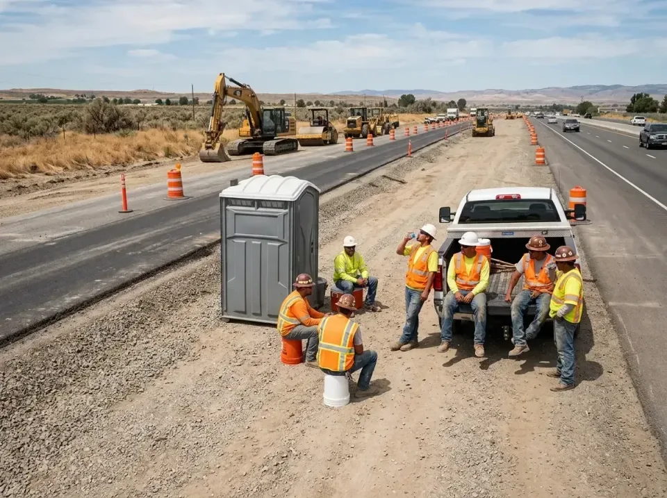 highway-road-construction-crew-007 — frequently asked questions, Porta Potty and Restroom Rentals in Lovell, WY